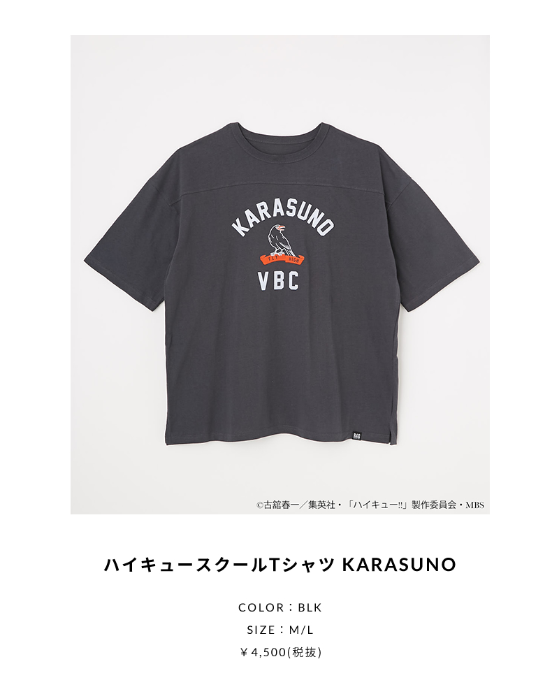 ハイキュースクールTシャツ　KARASUNO